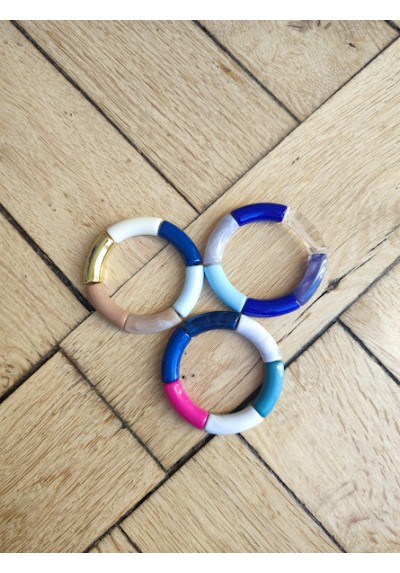 Lot de 3 bracelets bleus