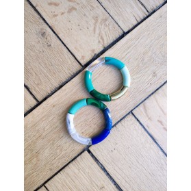 lot de 2 bracelets GEORGES bleu et vert