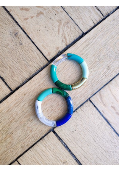lot de 2 bracelets GEORGES bleu et vert