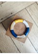 Bracelet GEORGES "capsule fête" - bleu marine, moutarde et doré
