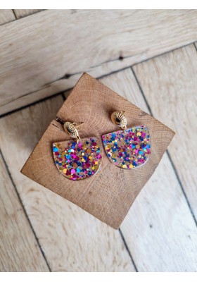 Boucles d'oreilles LUCIE "capsule fête"- plusieurs coloris