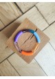 !!! NEW !!! Bracelet GEORGETTE violet et orange fluo