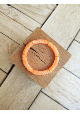 Bracelet fin GARANCE orange marbré