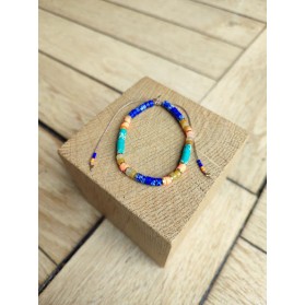 Bracelet MARIE - bleu roi et orange