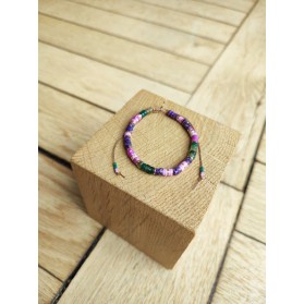 Bracelet MARIE - violet et vert