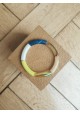 !!! NEW !!! Bracelet GEORGETTE bleu roi et jaune translucide