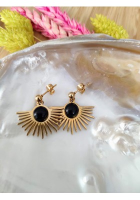 Boucles d'oreilles CASEY - noir