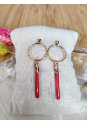 Boucles d'oreilles CARRIE blanche