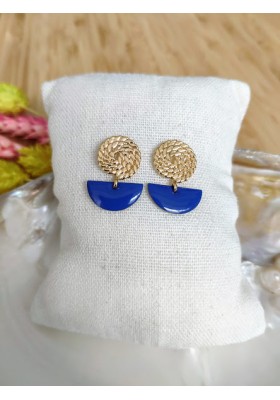 Boucles d'oreilles CHLOE - bleu fjord