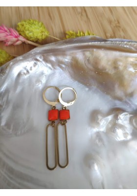 Boucles d'oreilles CLAIRE - blanche