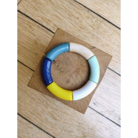 Bracelet GEORGES bleu marine jaune et turquoise