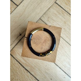 Bracelet GEORGETTE noir et doré