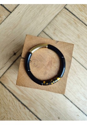 Bracelet GEORGETTE noir et doré