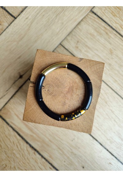 Bracelet GEORGETTE noir et doré