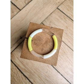 Bracelet GEORGETTE jaune et paillettes
