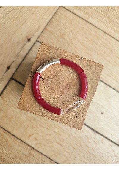 Bracelet GEORGETTE bordeaux et doré
