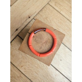 Bracelet GEORGETTE corail et léopard
