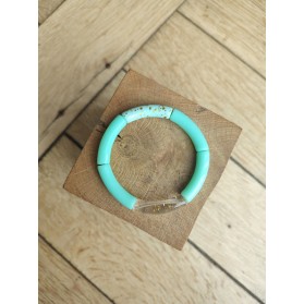 Bracelet GEORGETTE vert d'eau paillettes