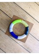 Bracelet GEORGES jaune fluo, bleu roi et noir
