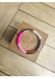 Bracelet GEORGETTE rose fuchsia et marron