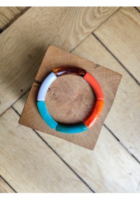 Bracelet GEORGETTE turquoise et corail
