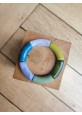 Bracelet GEORGES bleu canard, kaki et gris