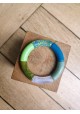 Bracelet GEORGES vert fluo, kaki et bleu canard