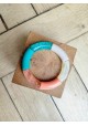 Bracelet GEORGES turquoise paillettes et corail 