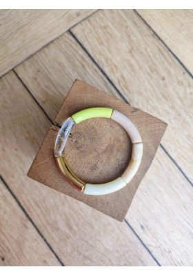 Bracelet GEORGETTES jaune et doré