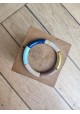Bracelet GEORGETTE bleu marine, bleu ciel et doré