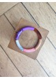 Bracelet GEORGETTE violet, rose et marron