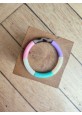 Bracelet GEORGETTE parme, turquoise et léopard