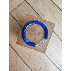 Bracelet GEORGETTE bleu roi marbré