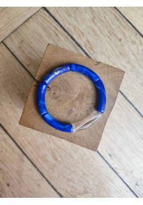 Bracelet GEORGETTE bleu roi marbré
