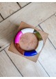 Bracelet GEORGES rose fuchsia, bleu roi et kaki