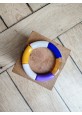 Bracelet GEORGES moutarde, bleu roi et violet