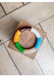Bracelet GEORGES moutarde et vert pomme