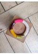 Bracelet GEORGES corail fluo, moutarde et kaki