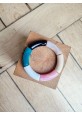Bracelet GEORGES noir, bleu et rose
