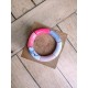 Bracelet GEORGES corail fluo et gris marbré