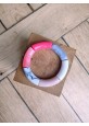 Bracelet GEORGES corail fluo et gris marbré