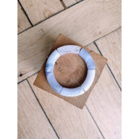 Bracelet GEORGES blanc et gris marbré