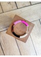 Bracelet GEORGETTE rose givré et léopard transparent