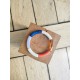 Bracelet GEORGETTE bleu, corail et gris