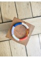 Bracelet GEORGETTE bleu, corail et gris