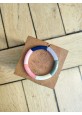 Bracelet GEORGETTE bleu marine, rose et kaki