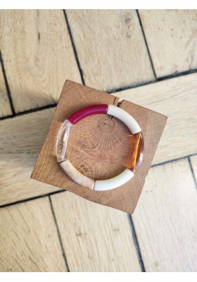 !!! NEW !!! Bracelet GEORGETTE bordeau et taupe