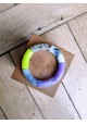 Bracelet GEORGES "capsule fête" - lila, jaune fluo et argent