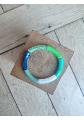 !!! NEW !!! Bracelet GEORGETTE bleu et vert