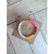 Bracelet GEORGETTE doré et corail fluo